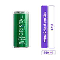 Agua Cristal Con Gas lata 269 ml