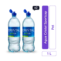 Agua Cristal Sportcap pet 1 L x 2 und