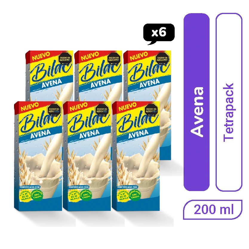 Avena Bilac 200 ml Tetrapack x 6 und