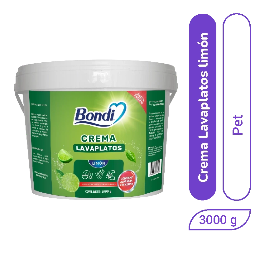 Lavaloza en Crema Bondi Limon 3000 gr x 1 und 