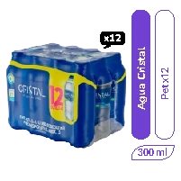 Agua Cristal pet 300 ml x 12 und