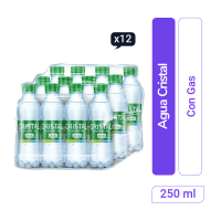 Agua Cristal Con Gas pet 250 ml x 12 und