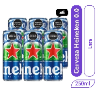 Heineken 0.0 lata 250 ml x 6 und