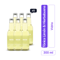 Soda Hatsu Limón y Hierbabuena Vidrio 300 ml x 6und