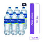 Agua Cristal pet 600 mlx 6 und