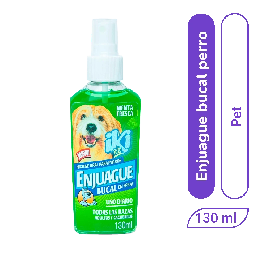 Enjuague Bucal Iki Pets Perros 130 ml x 1 und