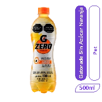 Hidratante Gatorade Naranja Sin Azúcar pet 500 ml x 1 und
