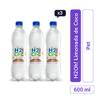 H2OH! Limonada de Coco  Pet 600 ml x 3 und