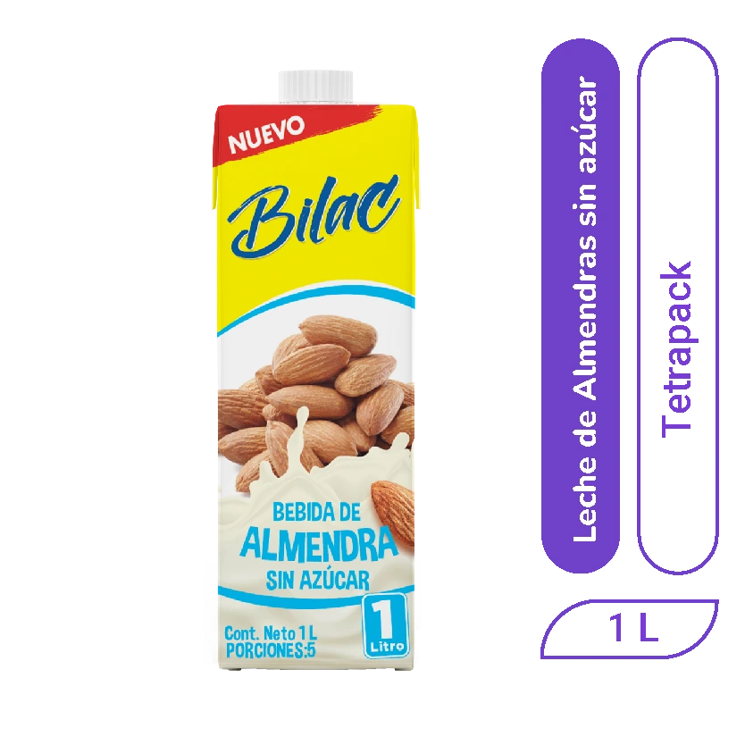 Bebida De Almendras Sin Azúcar Bilac 1000 ml x 1 und