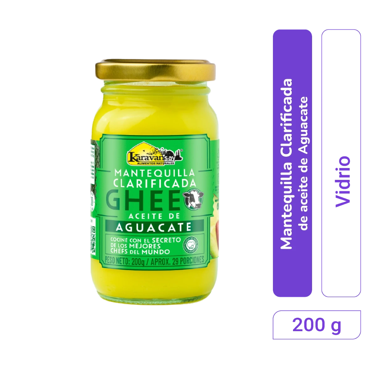 Mantequilla Clarificada Ghee Karavansay Aguacate 200 gr x 1 und