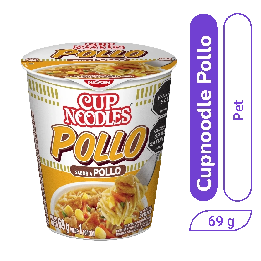 Sopa Instantánea Cup Noodles Sabor Pollo 69 gr x 1 und