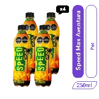 Energizante Speed Max Aventura Pet 250 ml X4