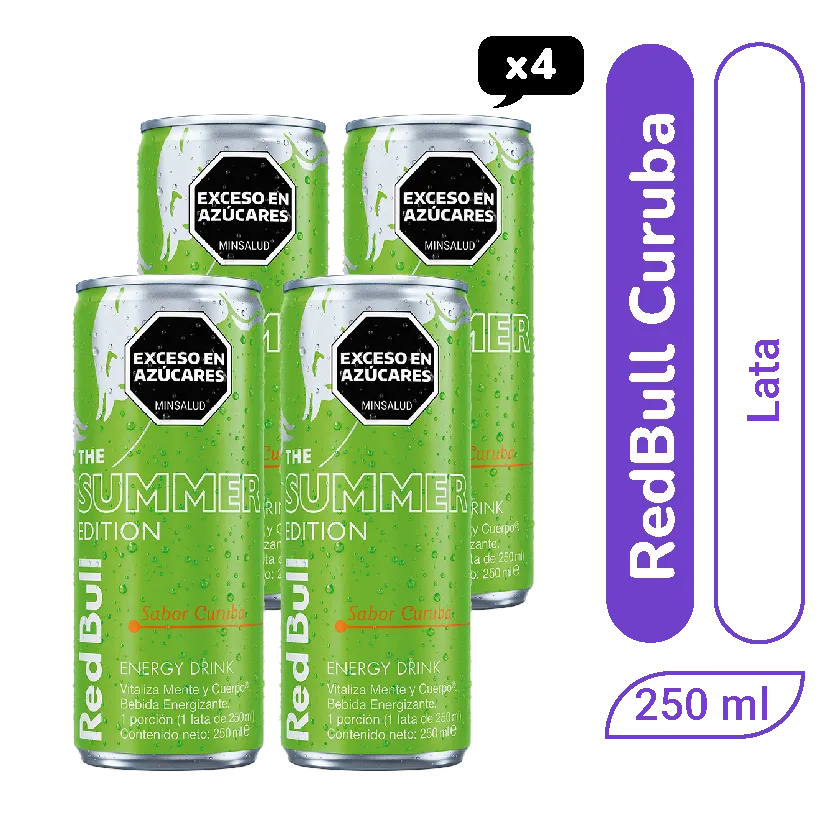 Energizante Red Bull Curuba Lata 250 ml x 1 und