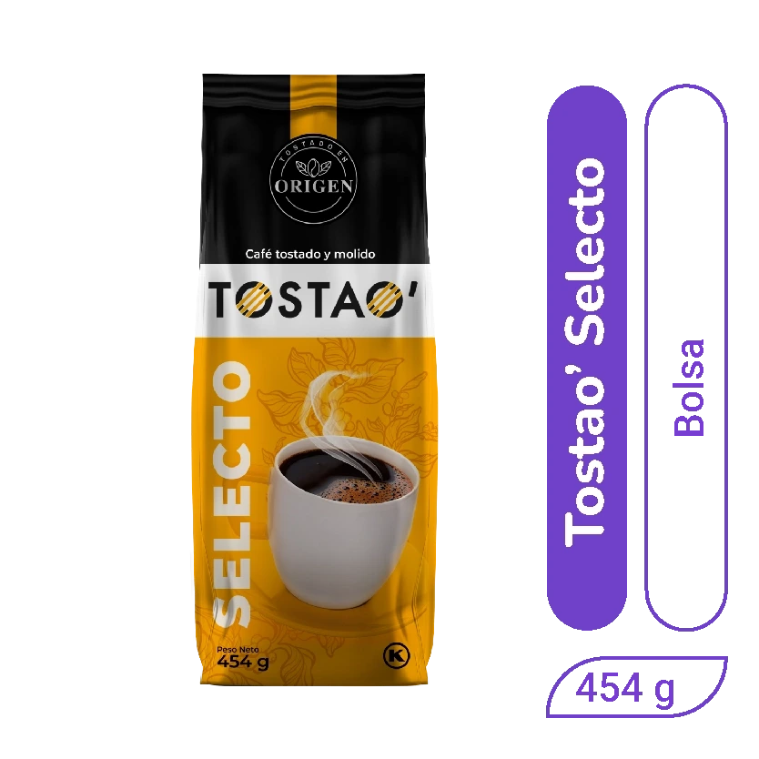 Café Tostao Selecto Tostado y Molido 454 gr x 1 und