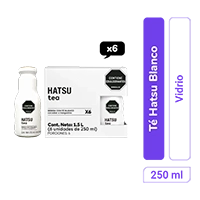 Té Hatsu Blanco Vidrio 250 ml x 6 und